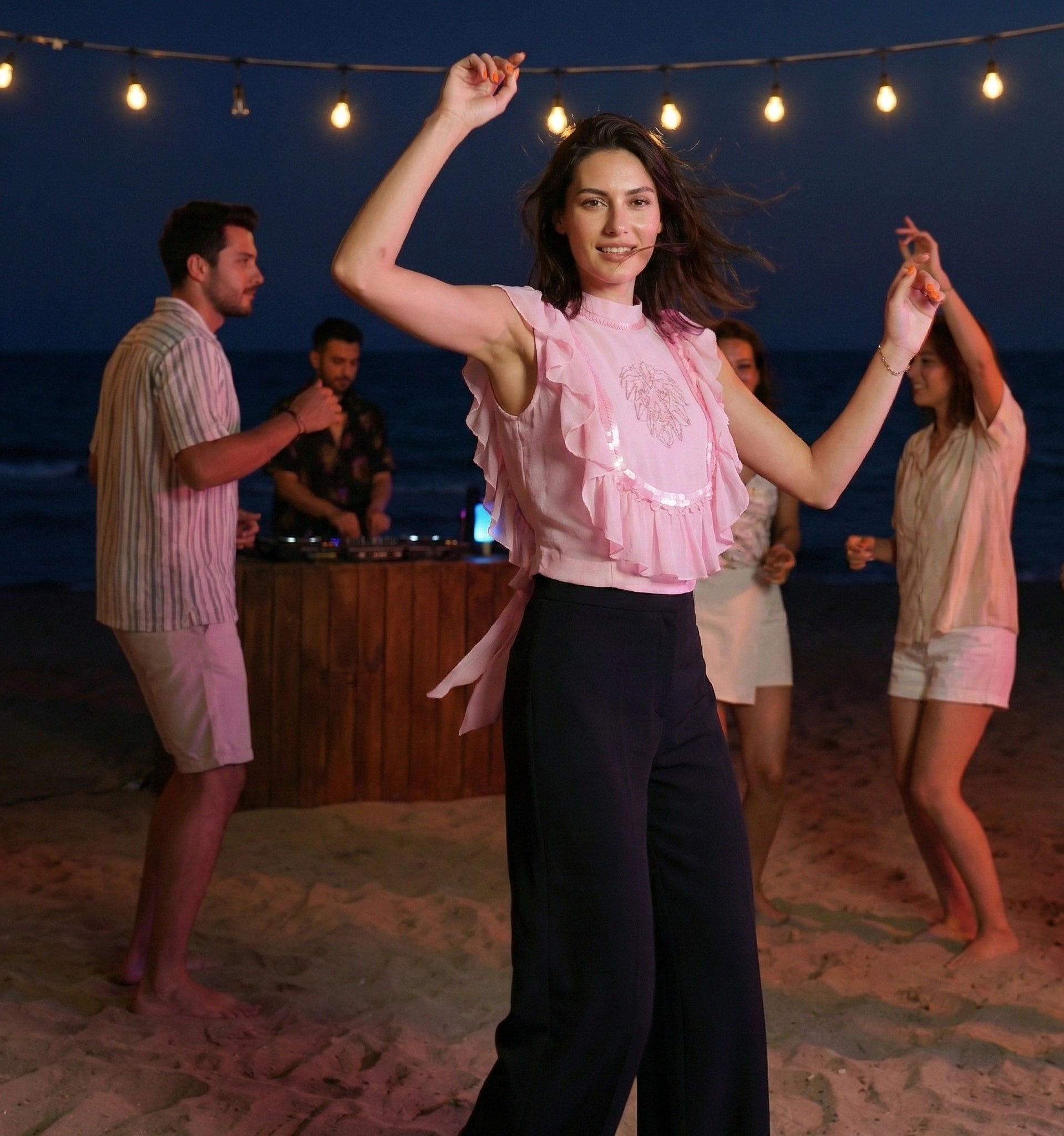 Crop Top | Georgette Top | Embroidered Top | Tiger Motif Top | Frill Top