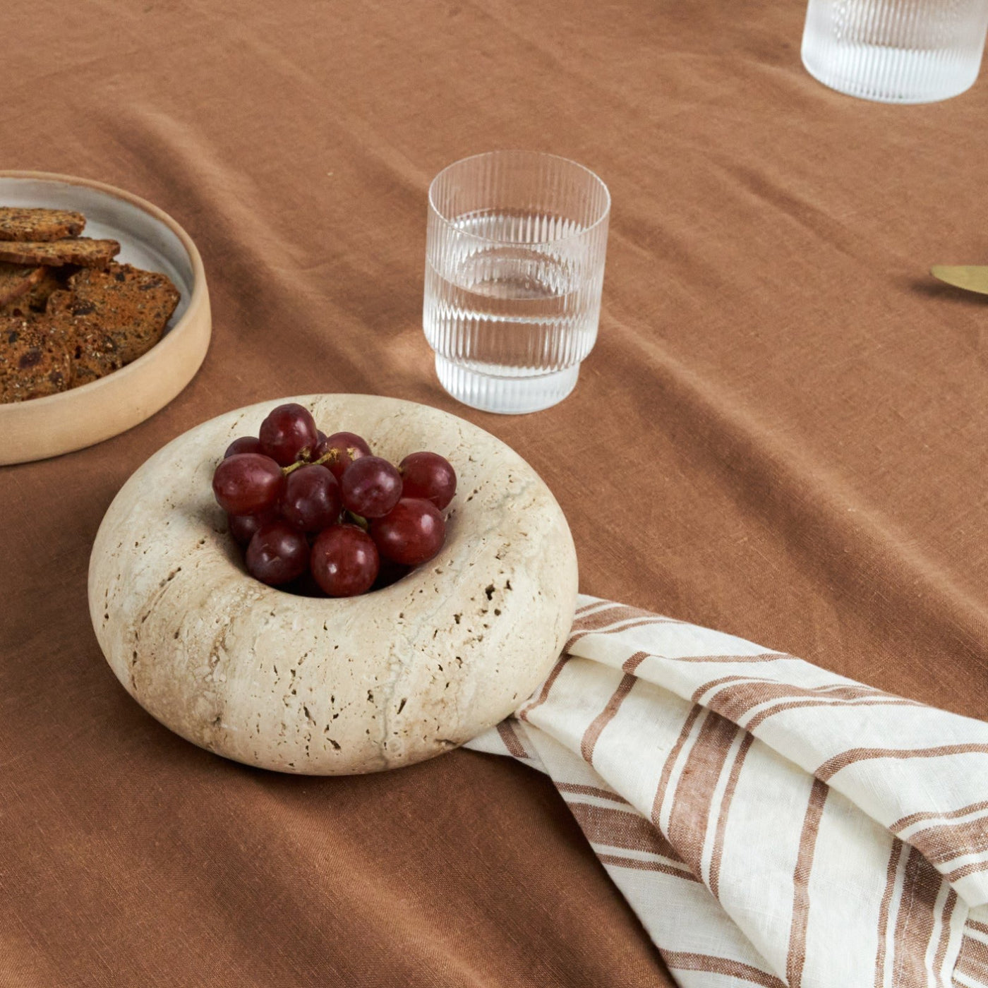 Nappe en lin noisette