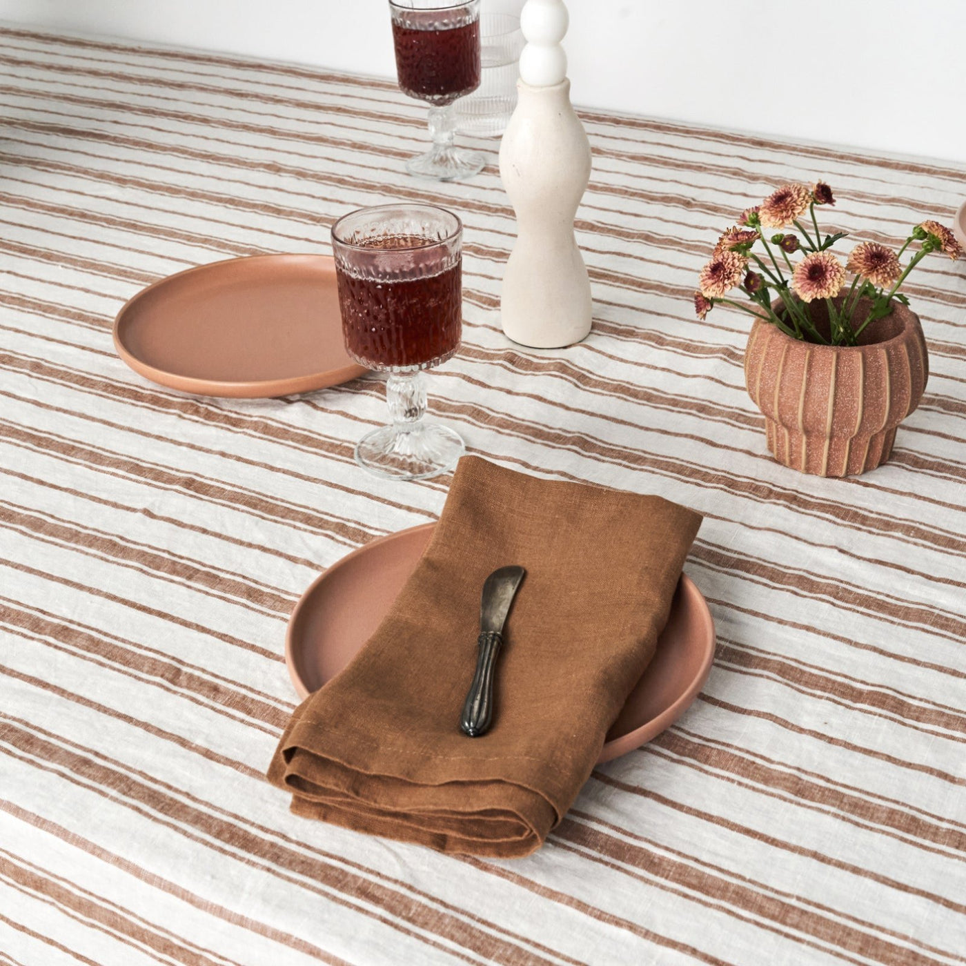 Set de Serviettes 100% Lin Noisette