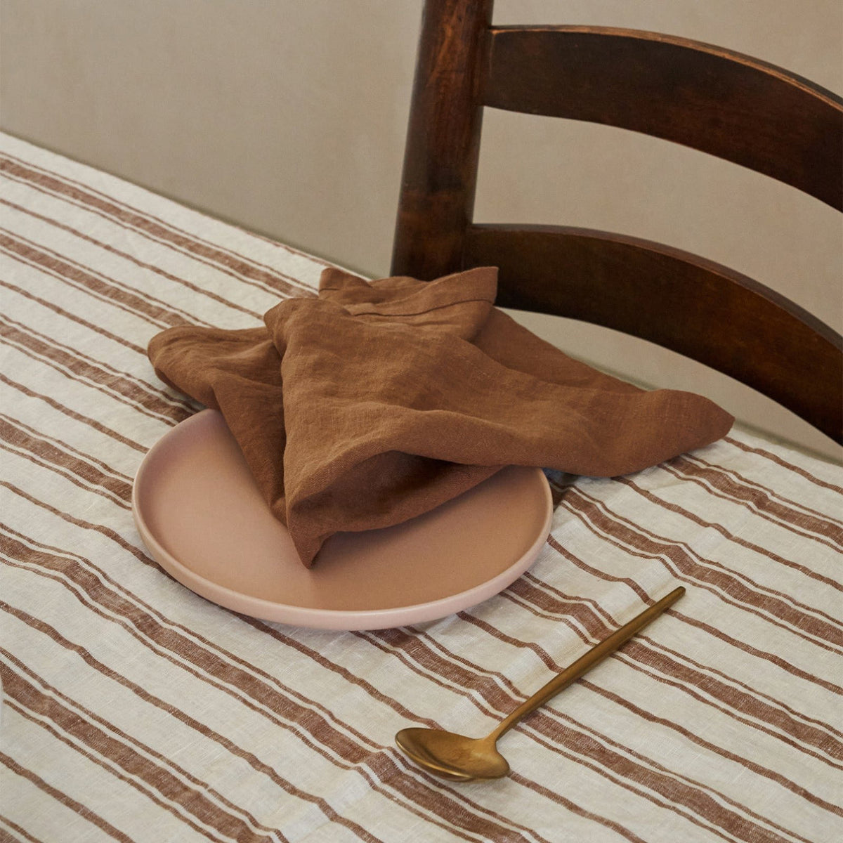 Set de Serviettes 100% Lin Noisette