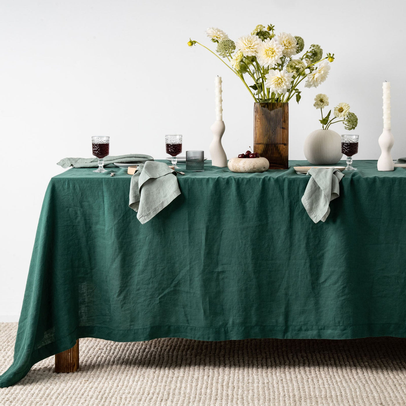 Nappe en lin jade