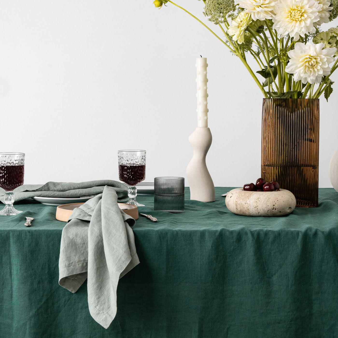 Nappe en lin jade