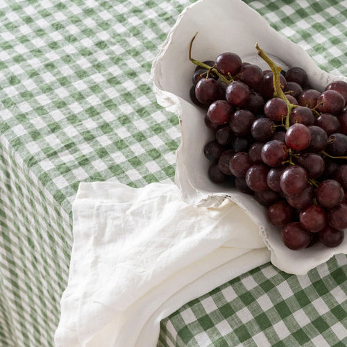 100% Linen Napkin Set Off White