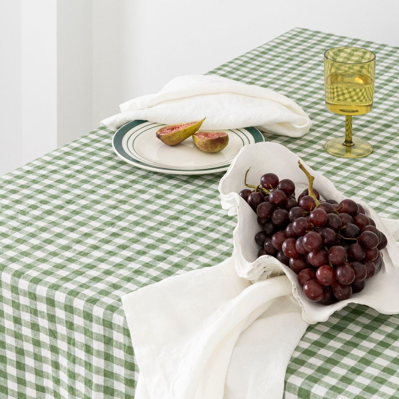 Ensemble de serviettes 100 % lin blanc cassé