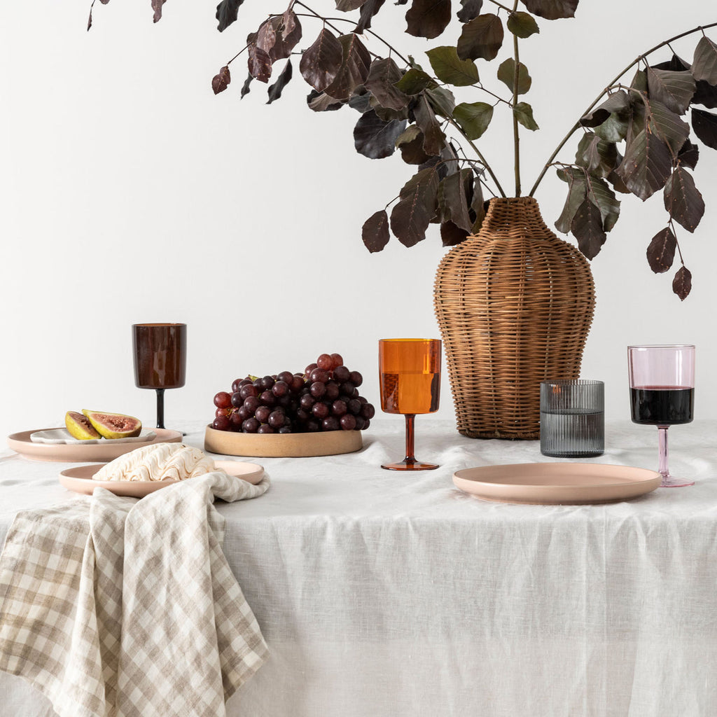 Tovaglia in lino bianco sporco