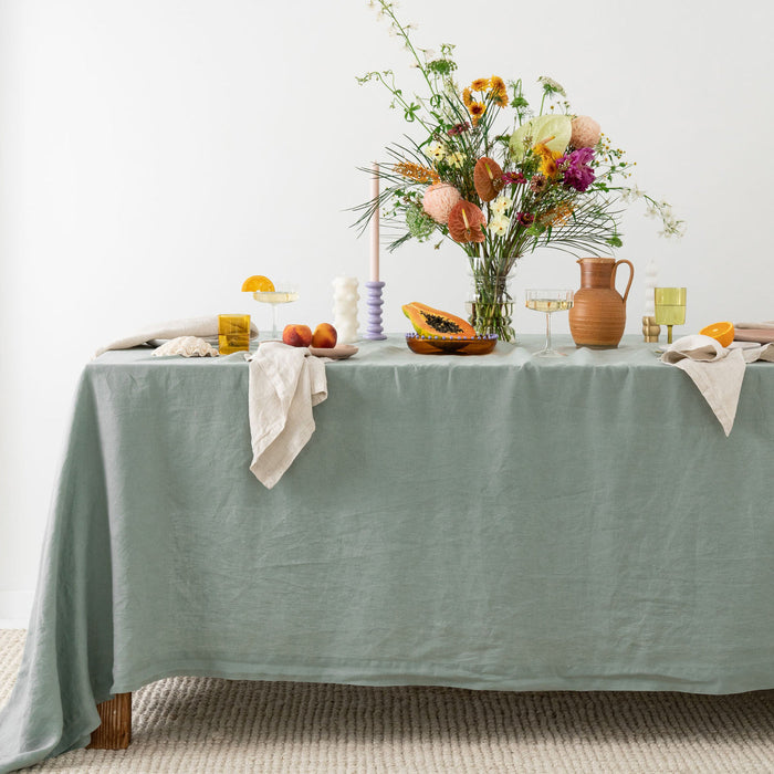Dusty Mint Linen Table Cloth