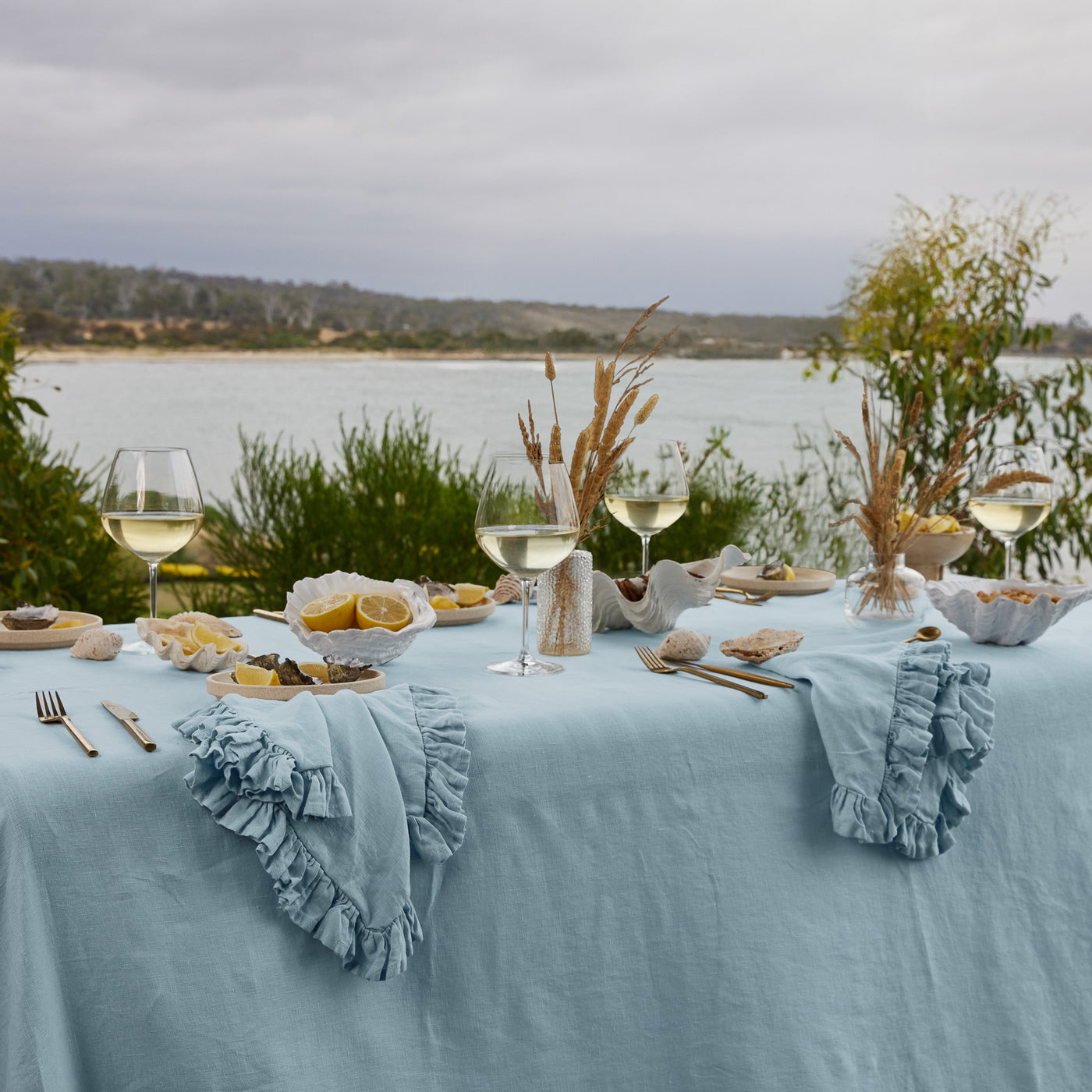 100% Linen Napkin Set Frill