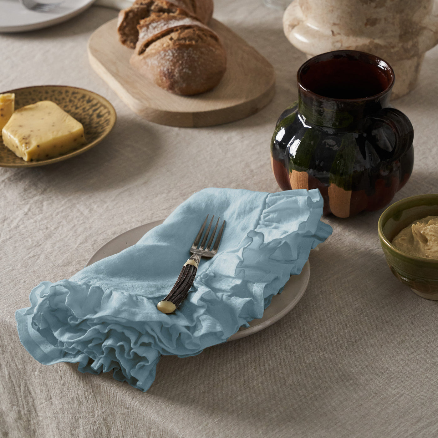 100% Linen Napkin Set Frill