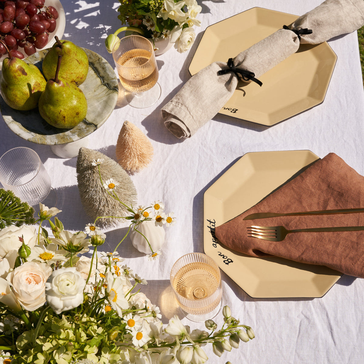 Ensemble de serviettes 100 % lin beige