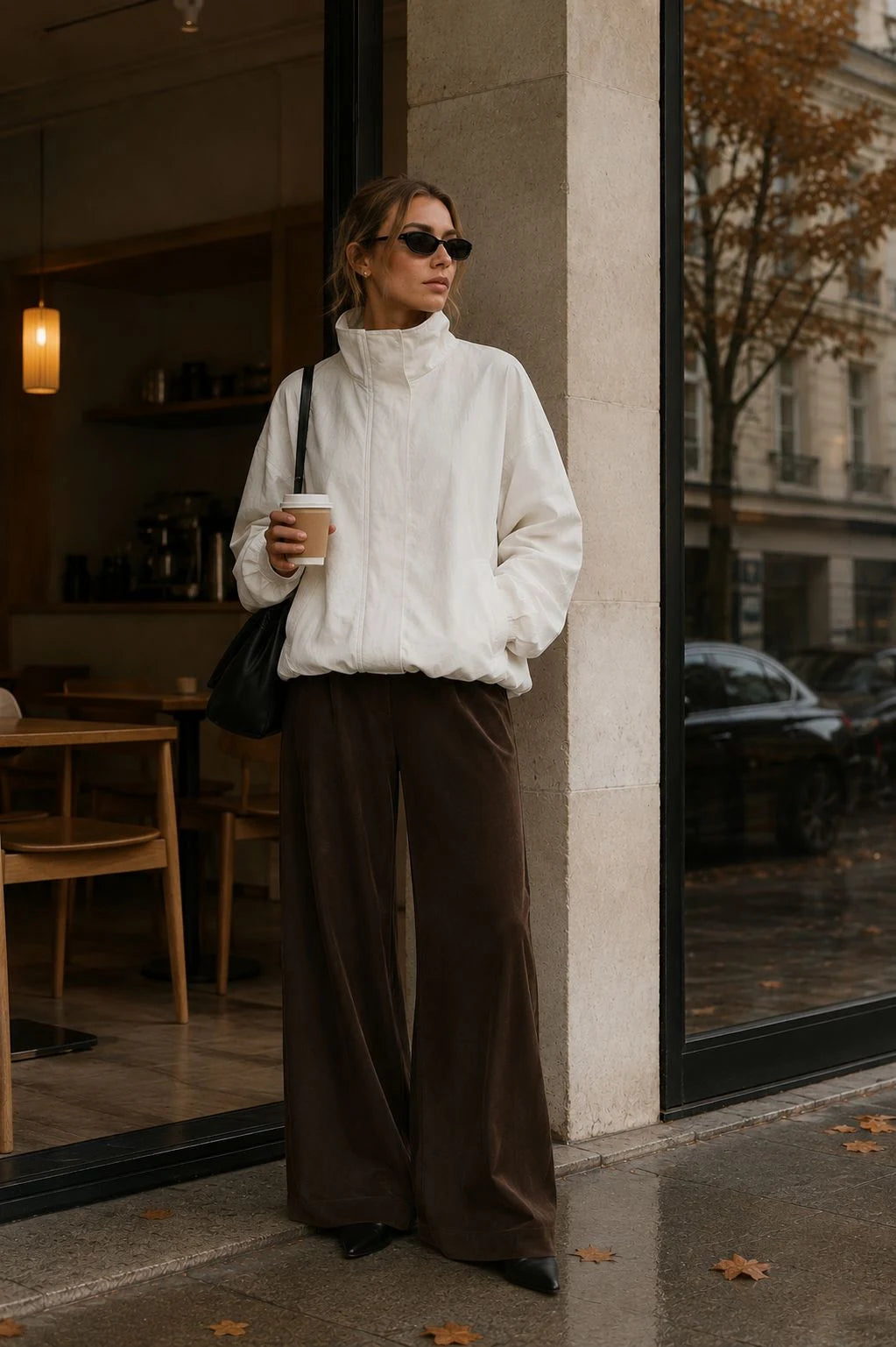 Glacier Linen Bomber Jacket