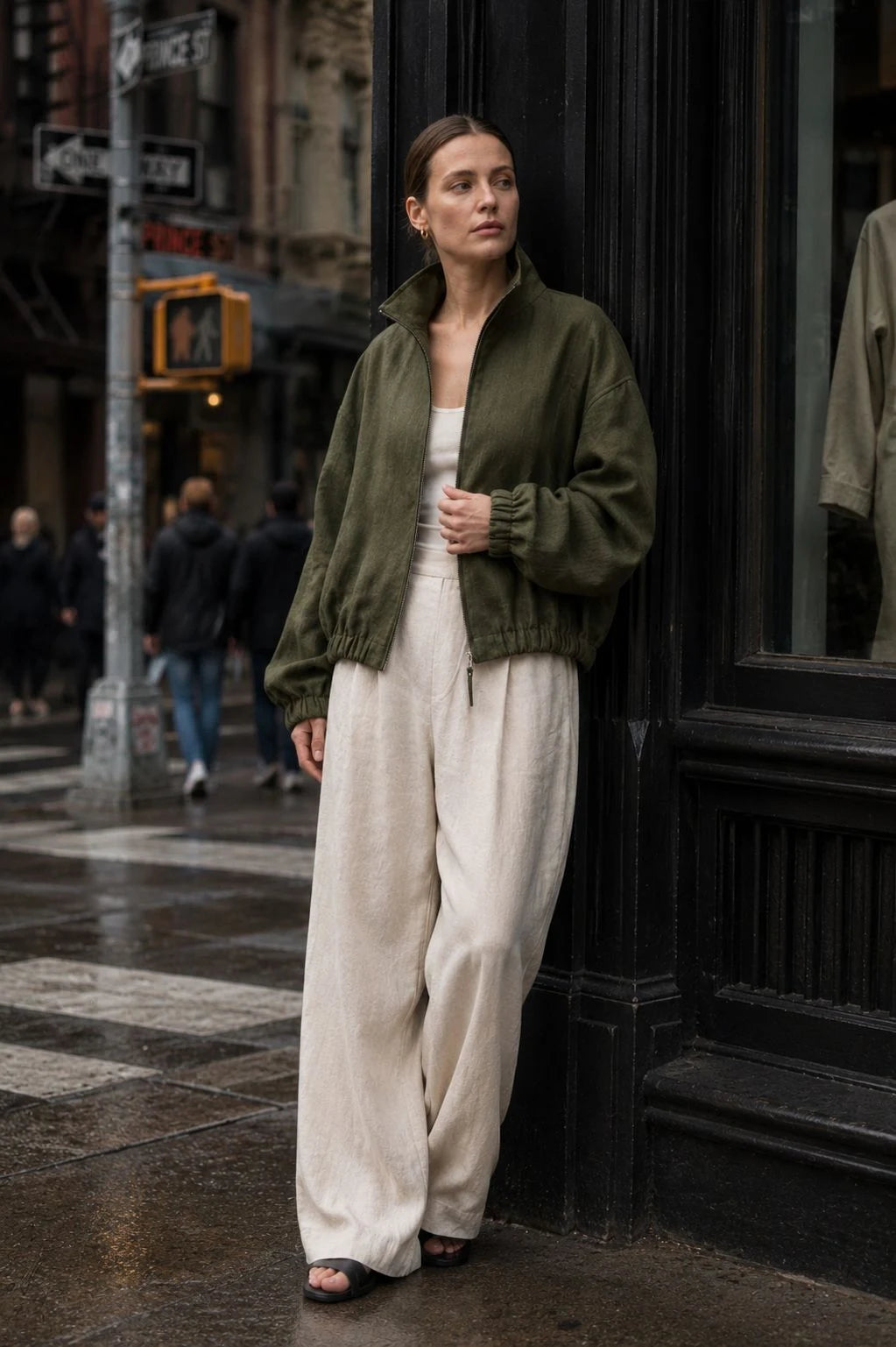 Wildwood Linen Bomber Jacket