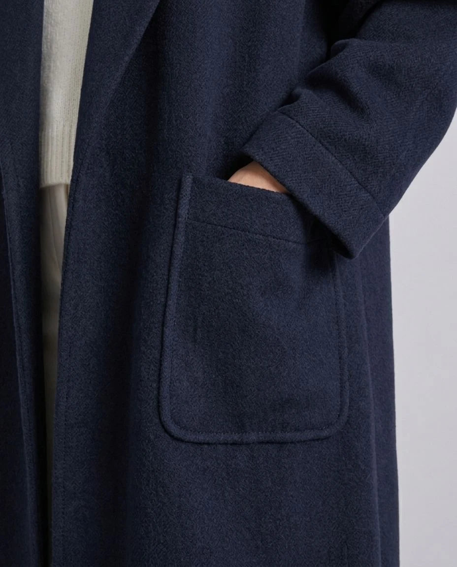Highland Wool Relaxed-Fit Longline Coat