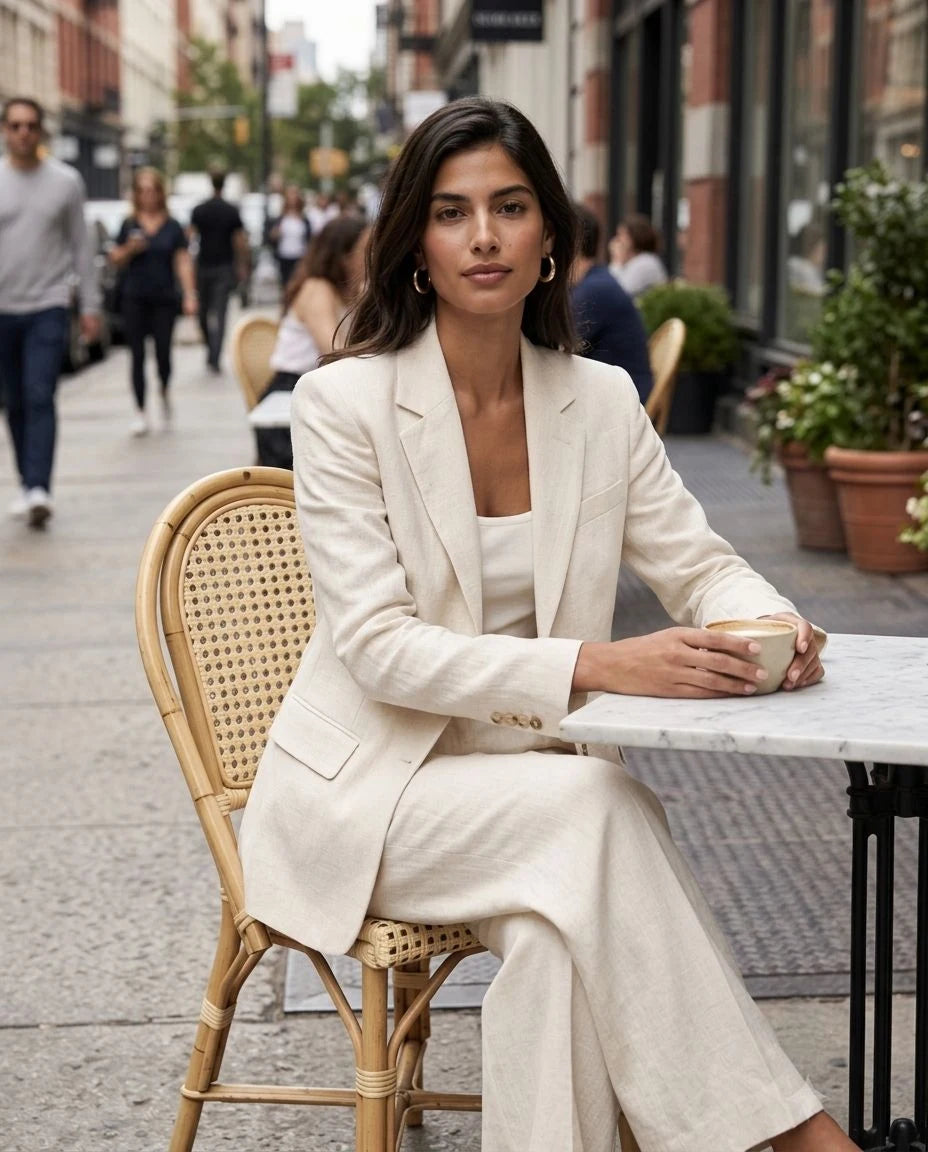 Windmere Linen Single-Breasted Blazer
