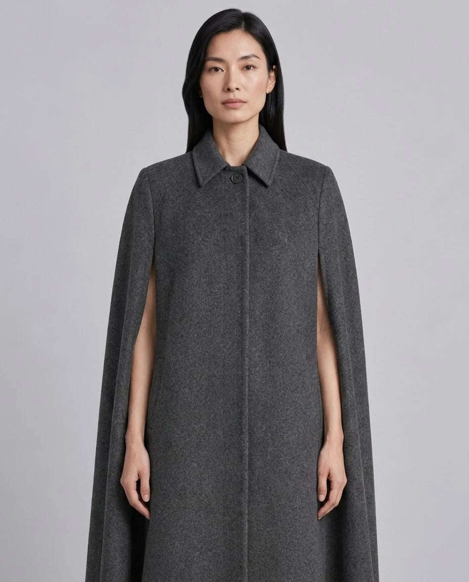 Ashgrove Wool Dramatic Cape Coat