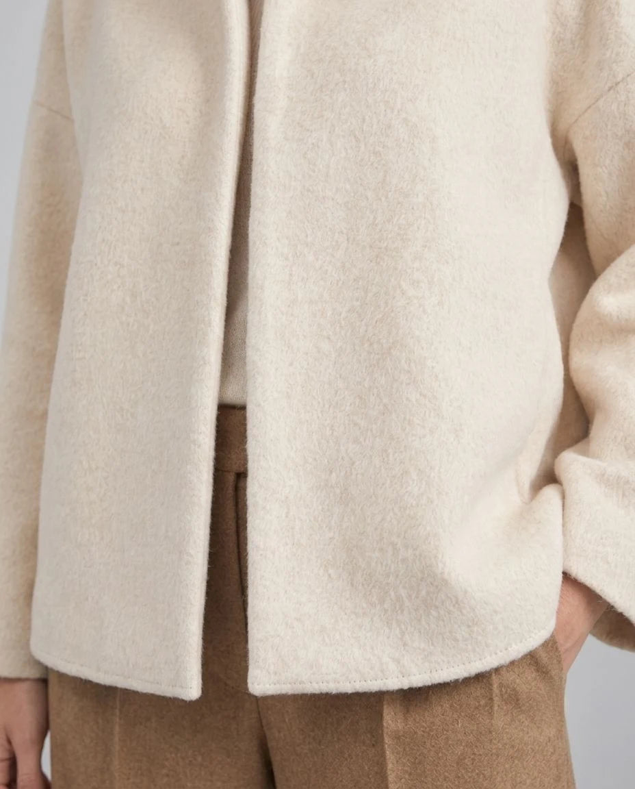 Snowfield Wool Oversized Stand-Collar Jacket