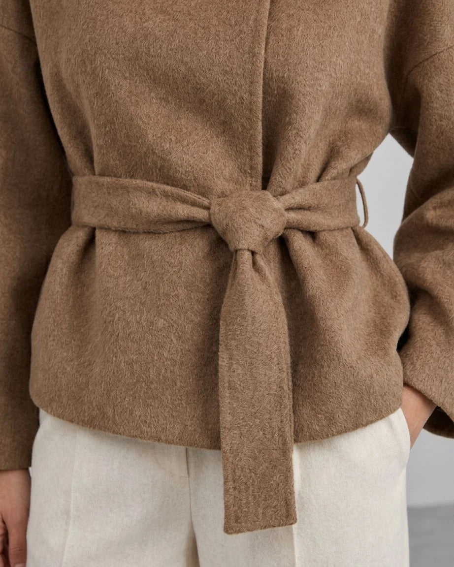 Stonehaven Wool Belted Wrap Jacket