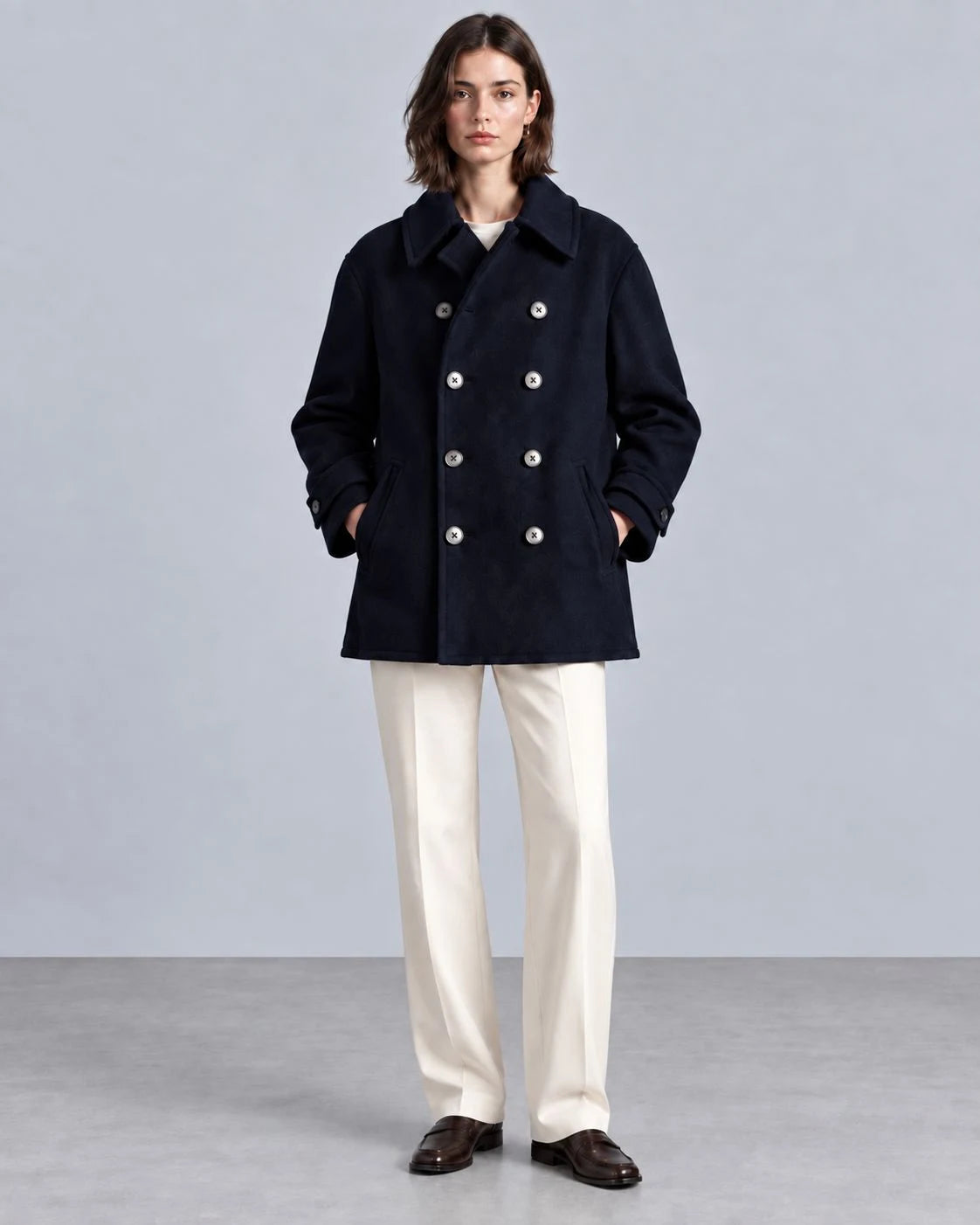Aurora Wool Double-Breasted Coat