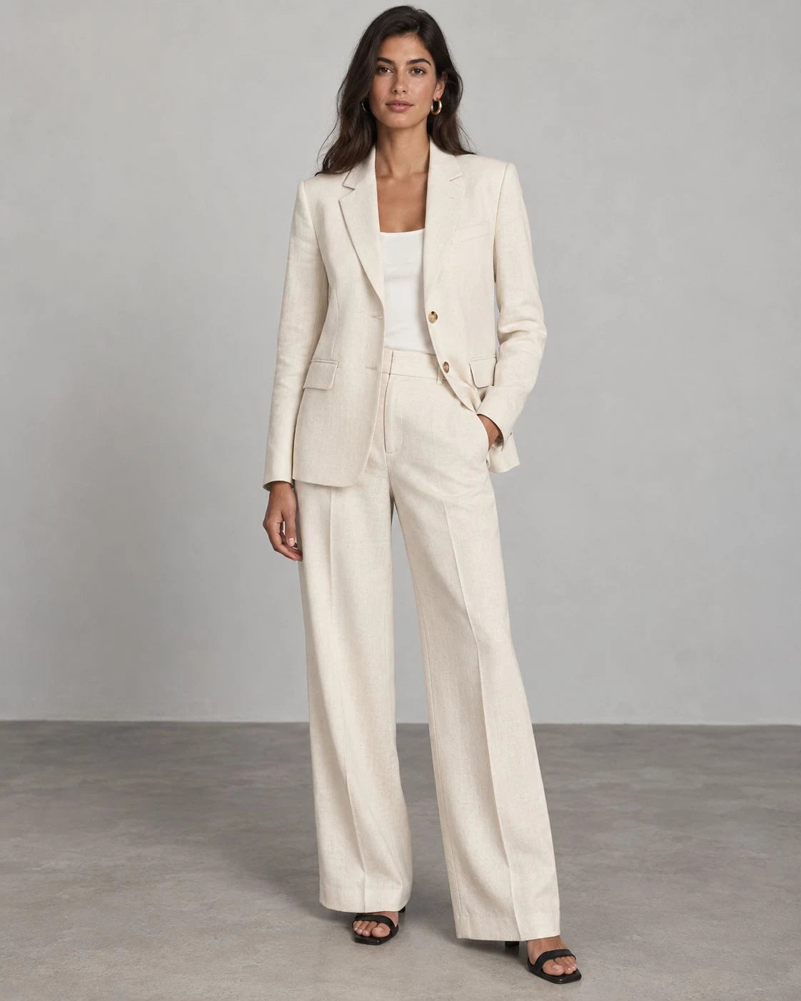 Windmere Linen Single-Breasted Blazer