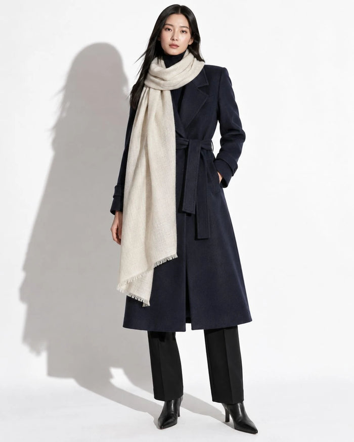 Ivory Pashmina Cashmere Shawl