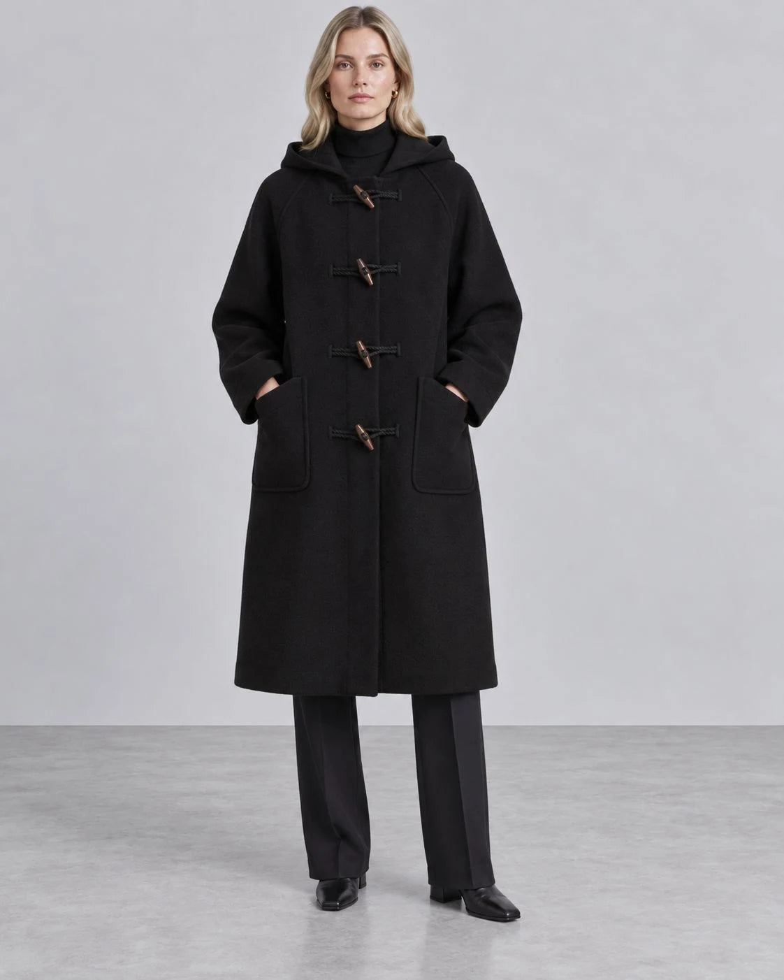 Driftwood Wool Toggle-Front Coat