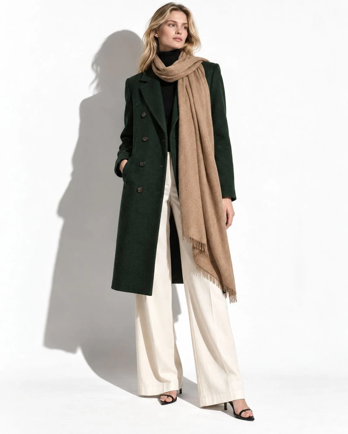 Tan Pashmina Cashmere Shawl