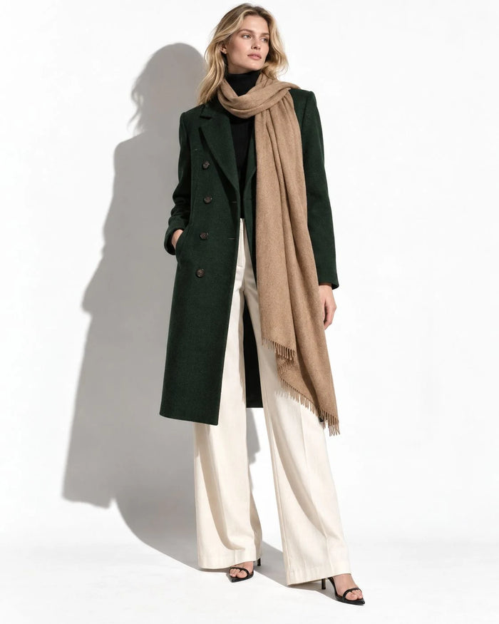 Tan Pashmina Cashmere Shawl