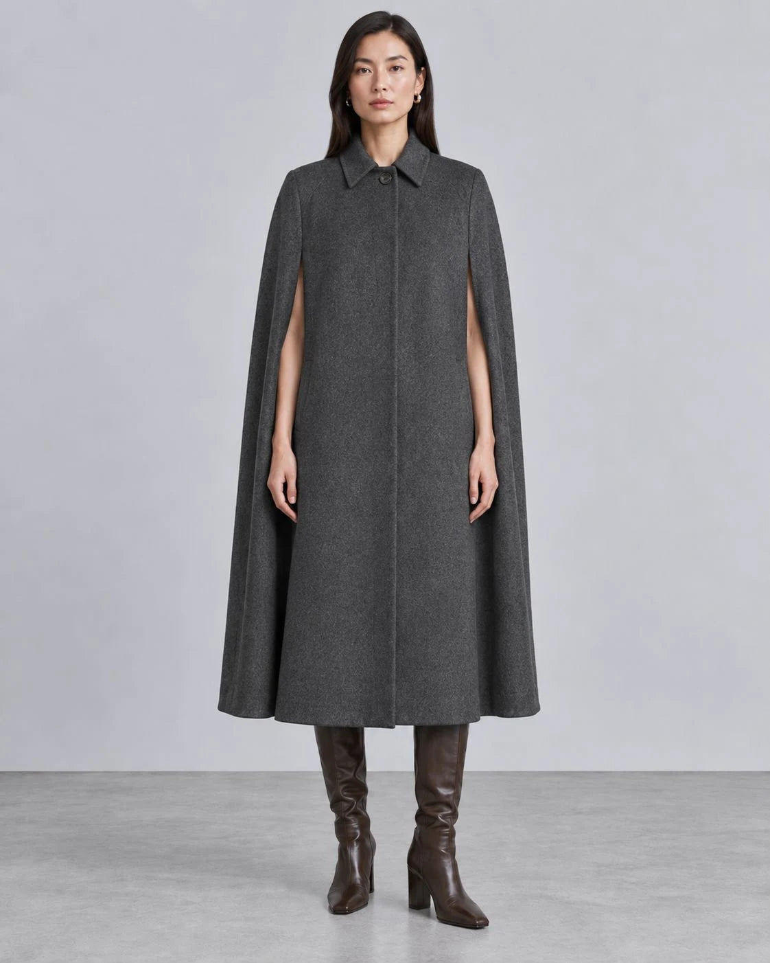 Ashgrove Wool Dramatic Cape Coat