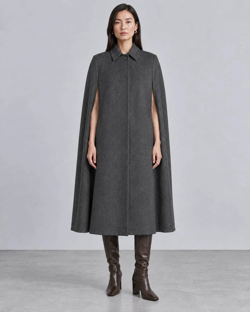 Ashgrove Wool Dramatic Cape Coat