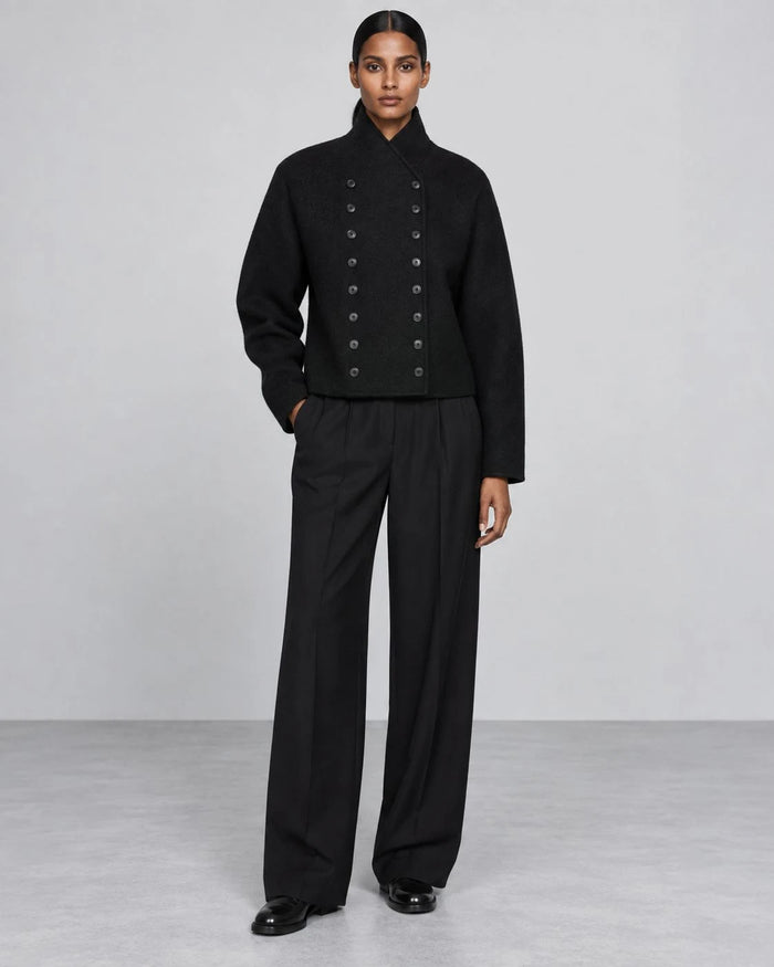 Ravenmoor Wool Double-Breasted Military Jacket