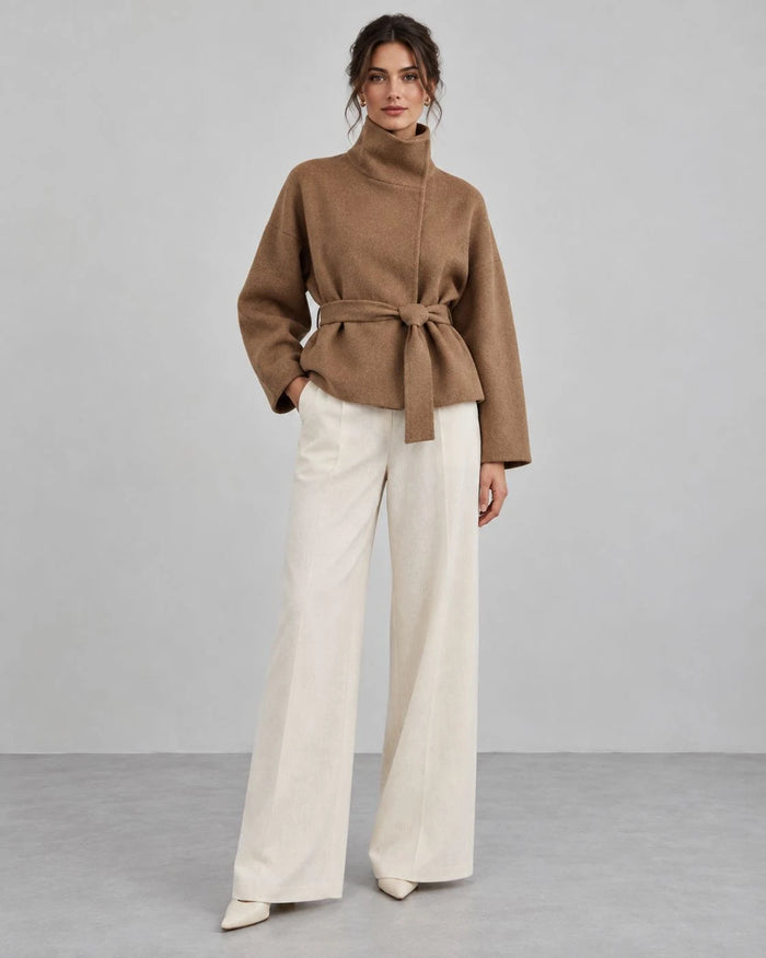 Stonehaven Wool Belted Wrap Jacket