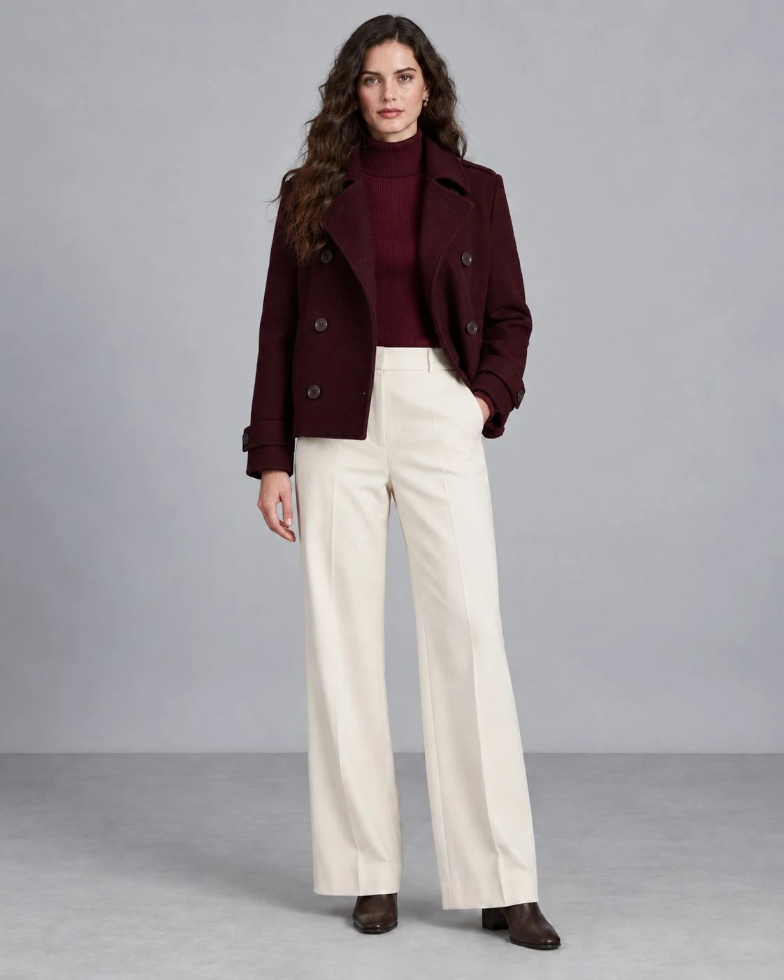 Harborview Wool Double-Breasted Coat