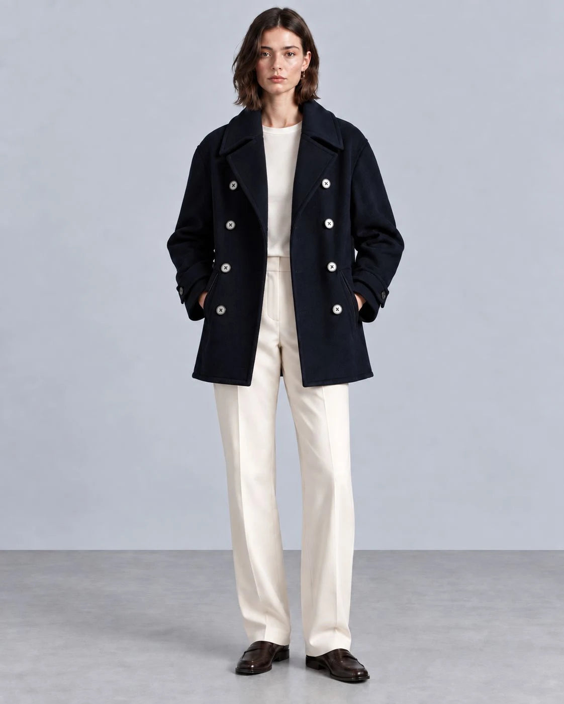 Aurora Wool Double-Breasted Coat