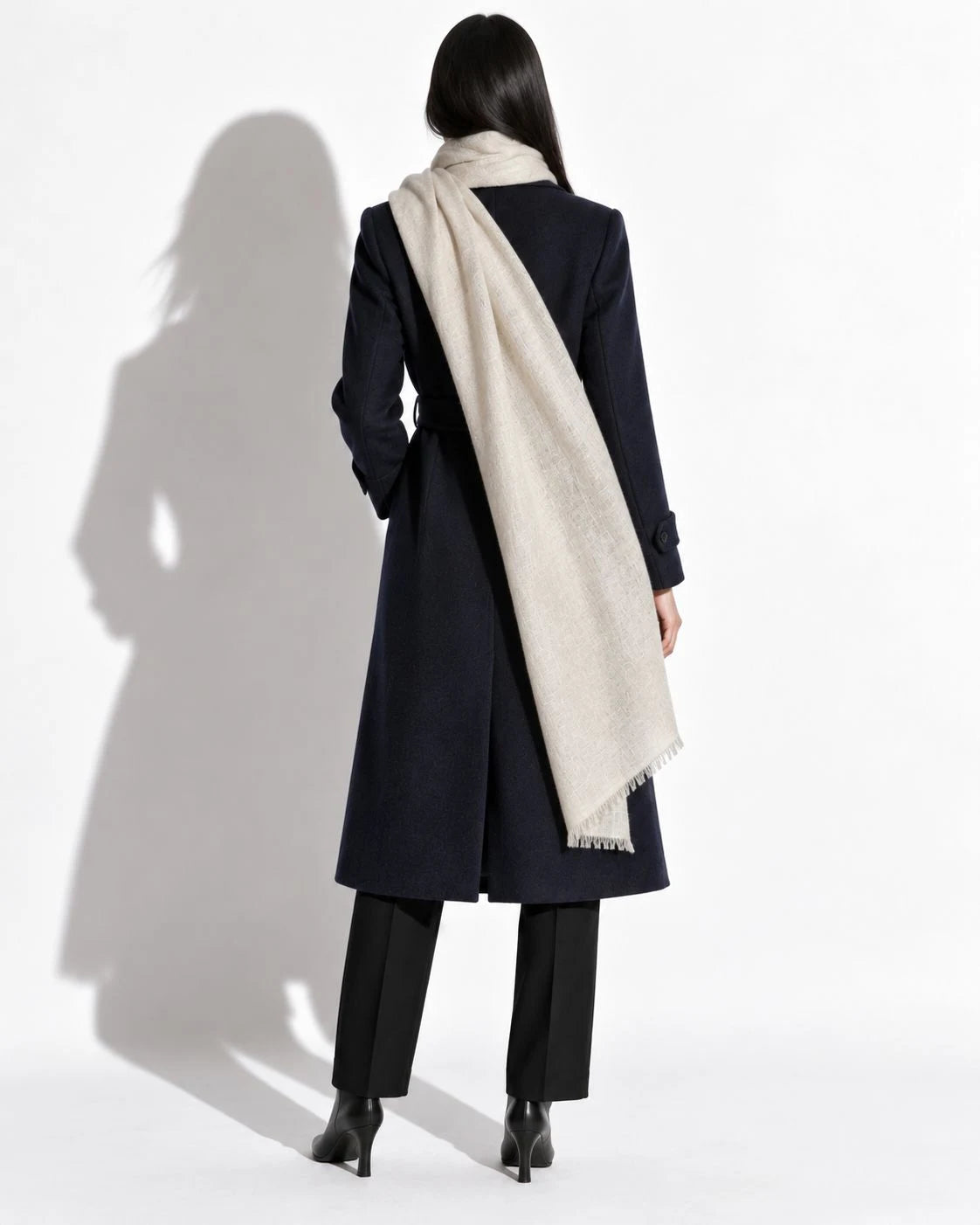 Ivory Pashmina Cashmere Shawl