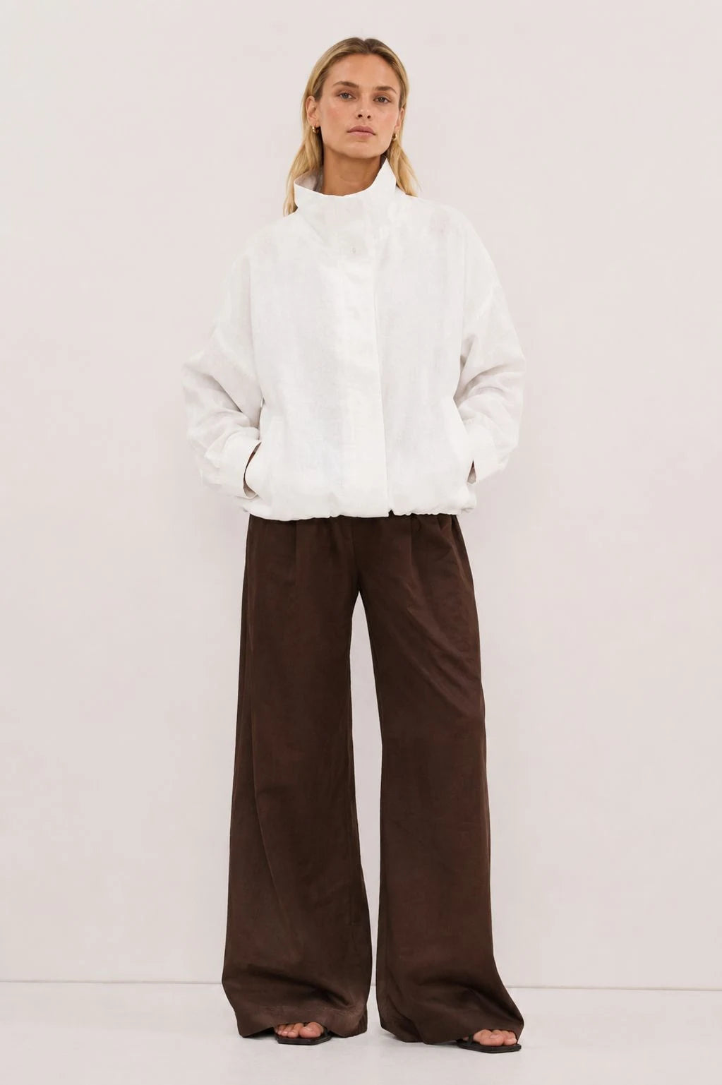Glacier Linen Bomber Jacket