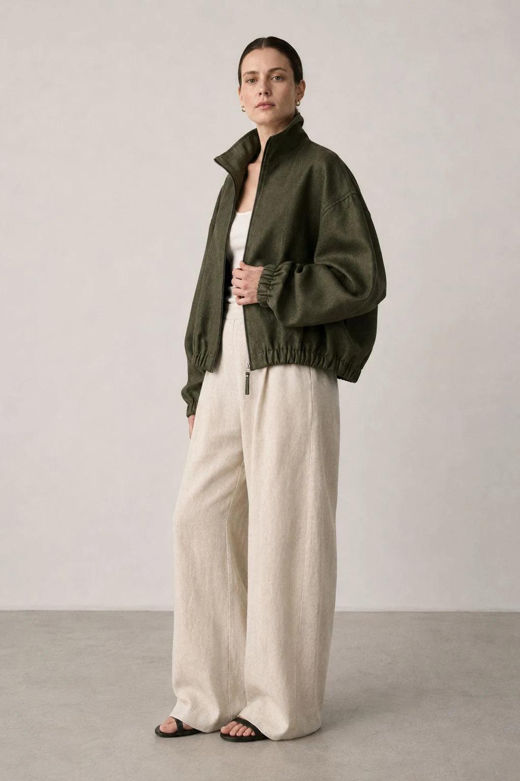 Wildwood Linen Bomber Jacket