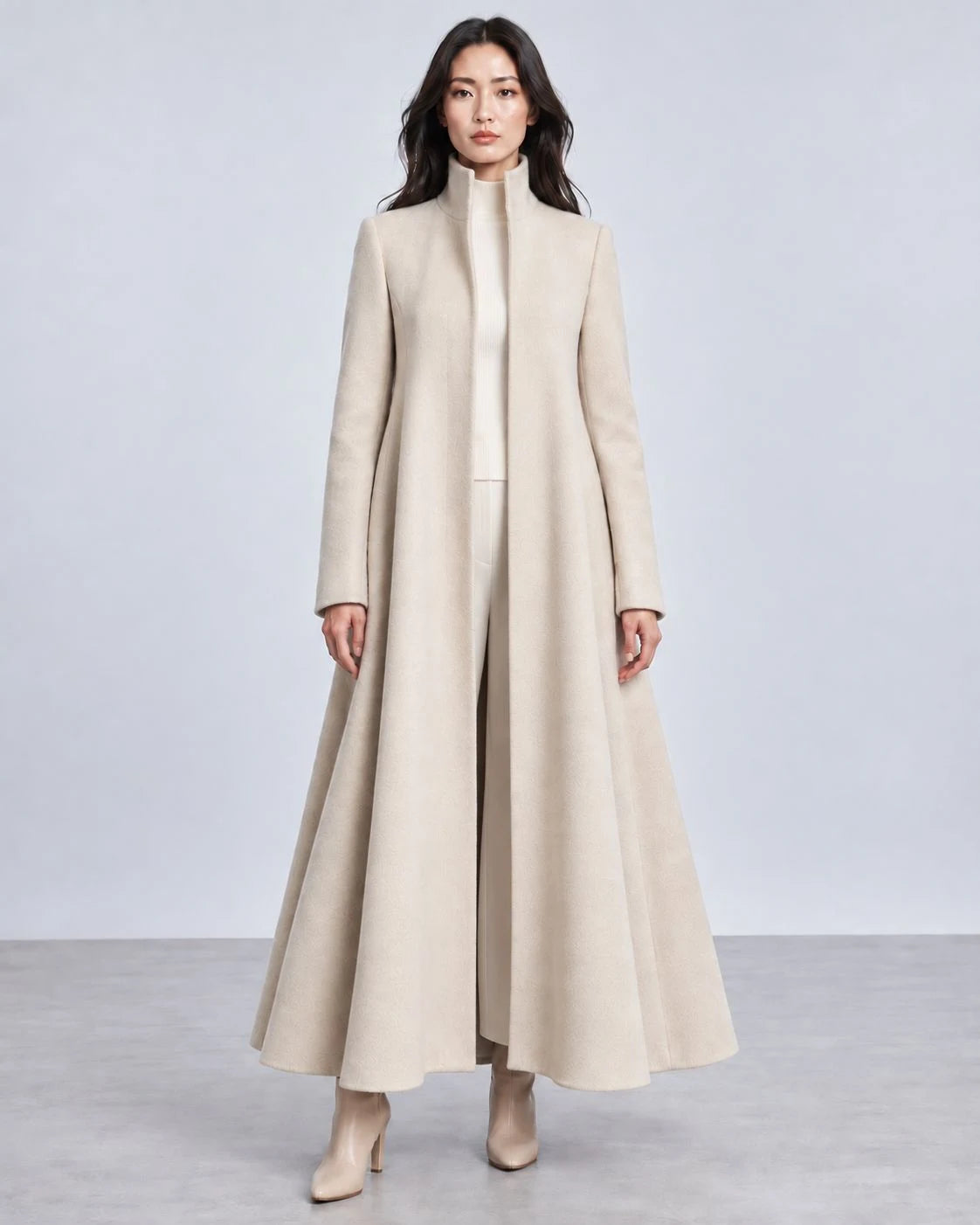 Everglade Wool Fit-and-Flare Coat