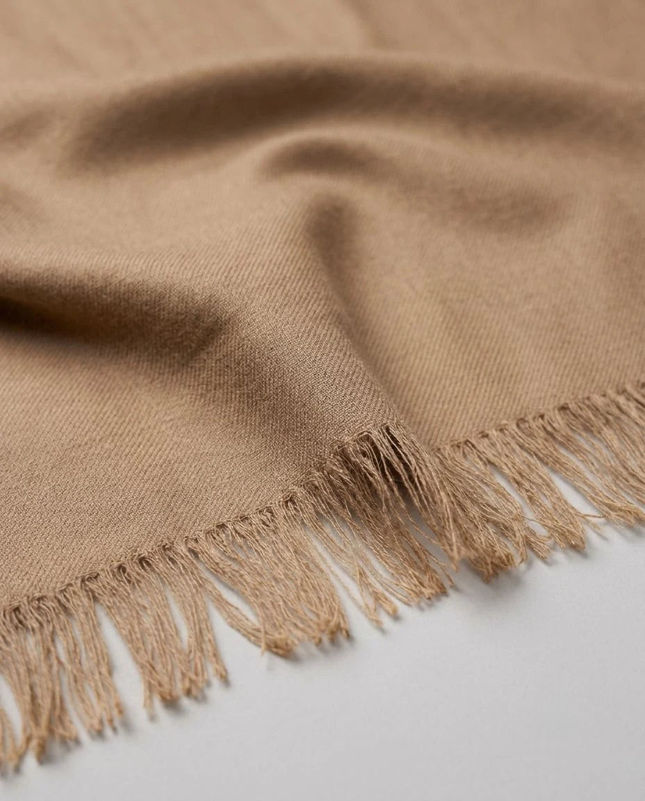Tan Pashmina Cashmere Shawl