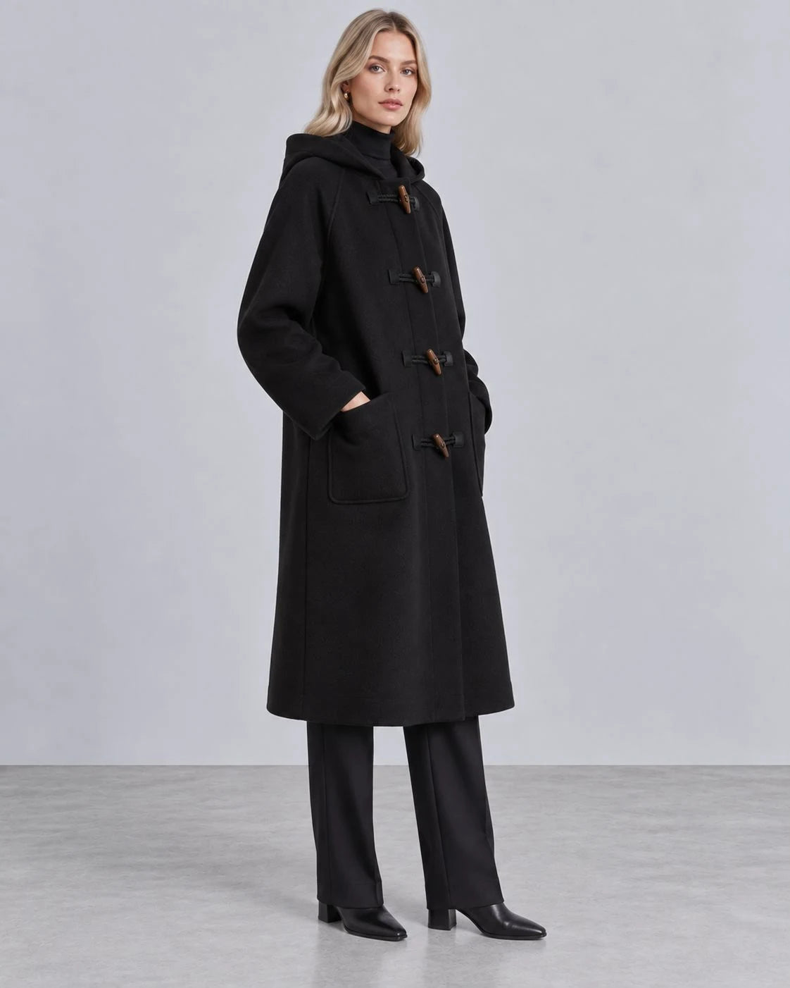Driftwood Wool Toggle-Front Coat