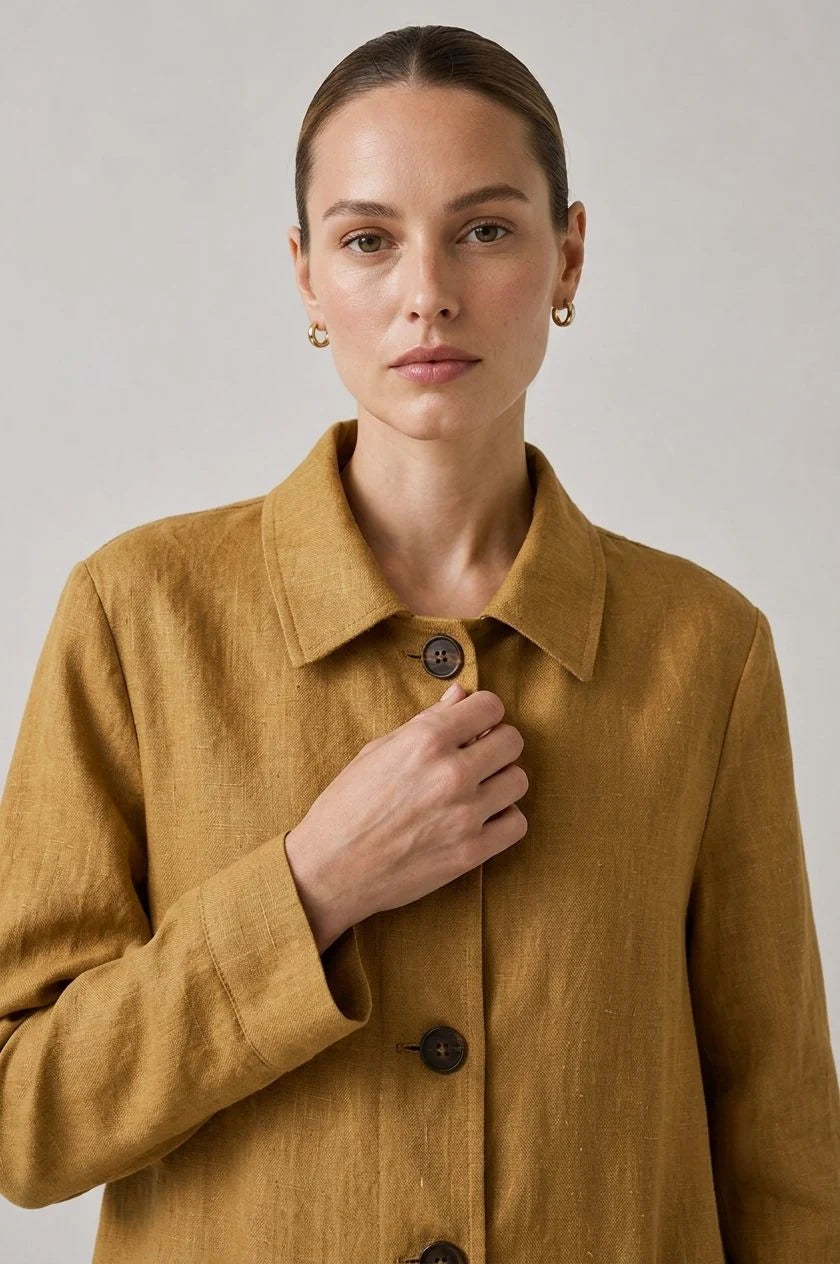 Thornfield Linen Relaxed-Fit Coat