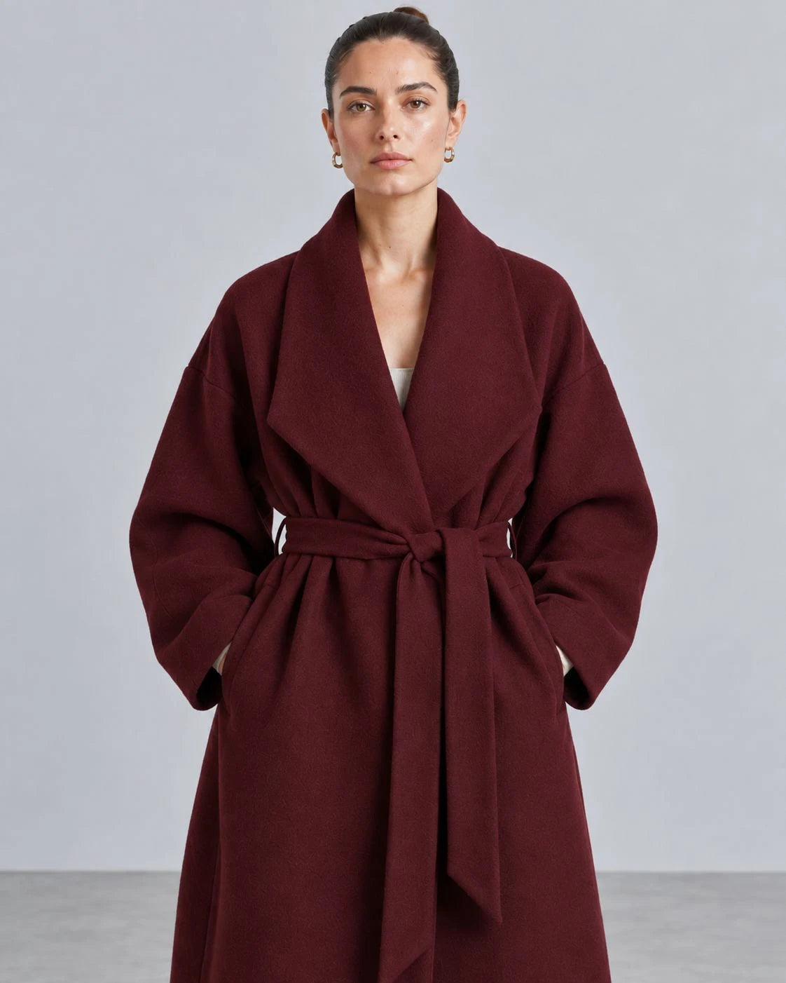 Tundra Wool Belted Wrap Coat