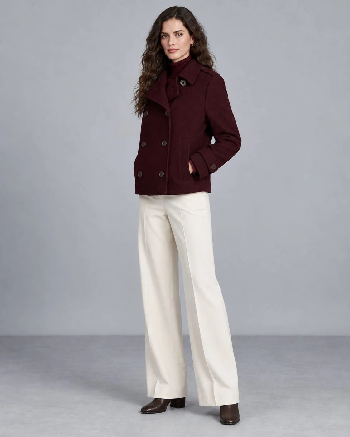 Harborview Wool Double-Breasted Coat