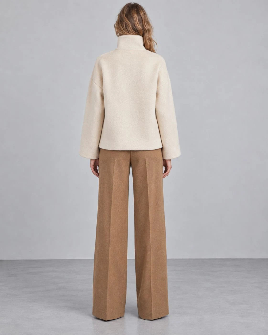 Snowfield Wool Oversized Stand-Collar Jacket