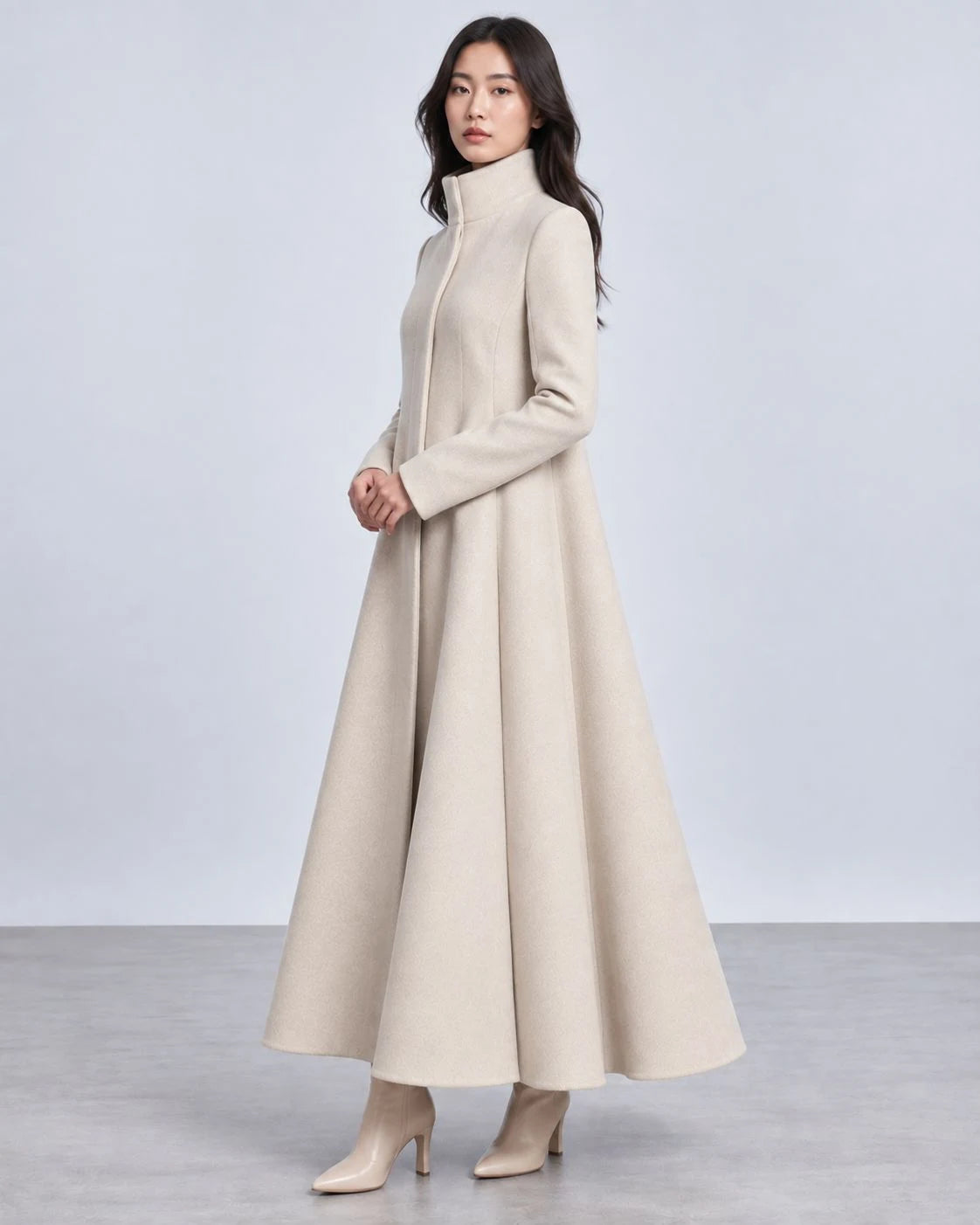 Everglade Wool Fit-and-Flare Coat