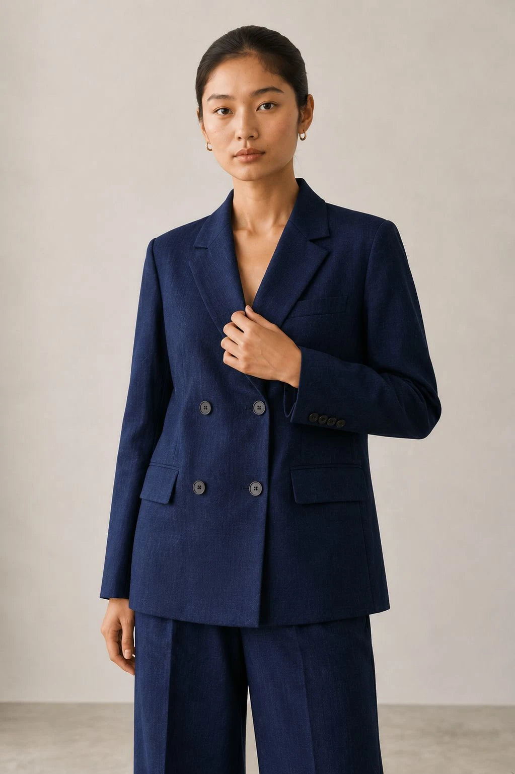 Ridgeline Linen Double-Breasted Blazer