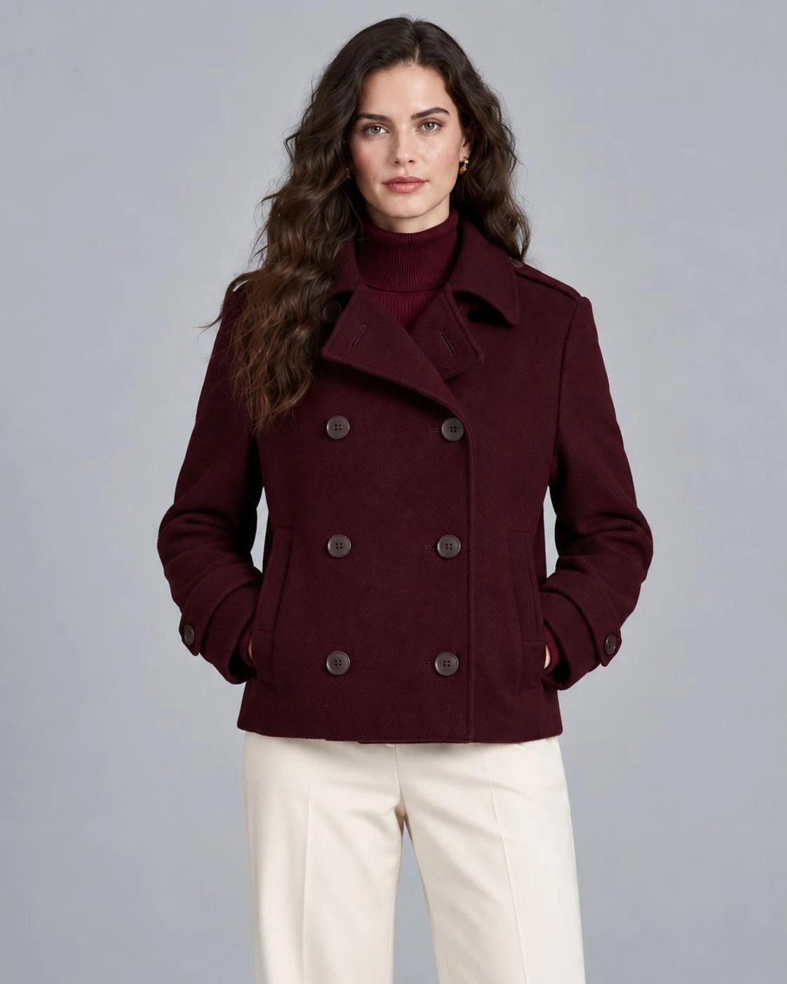 Harborview Wool Double-Breasted Coat