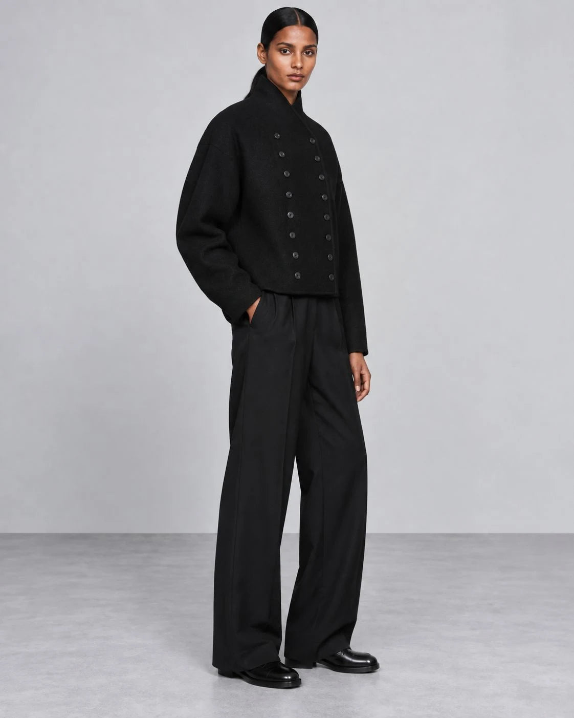 Ravenmoor Wool Double-Breasted Military Jacket