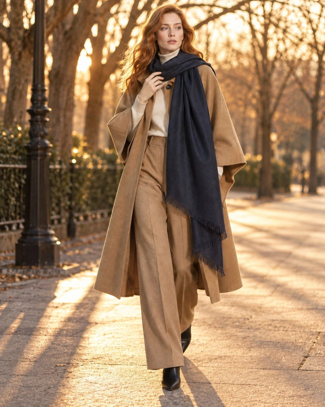 Navy Blue Pashmina Cashmere Shawl