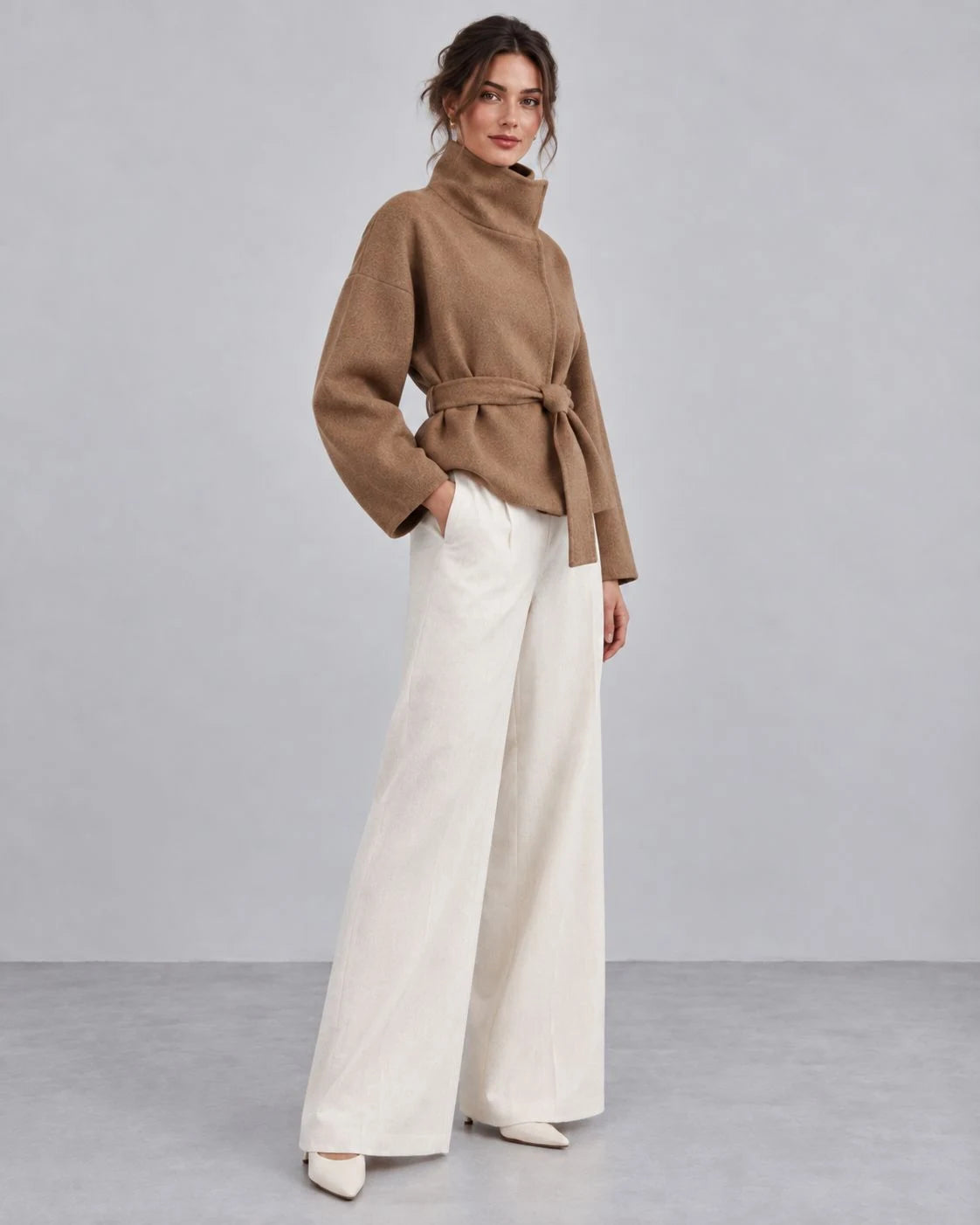 Stonehaven Wool Belted Wrap Jacket