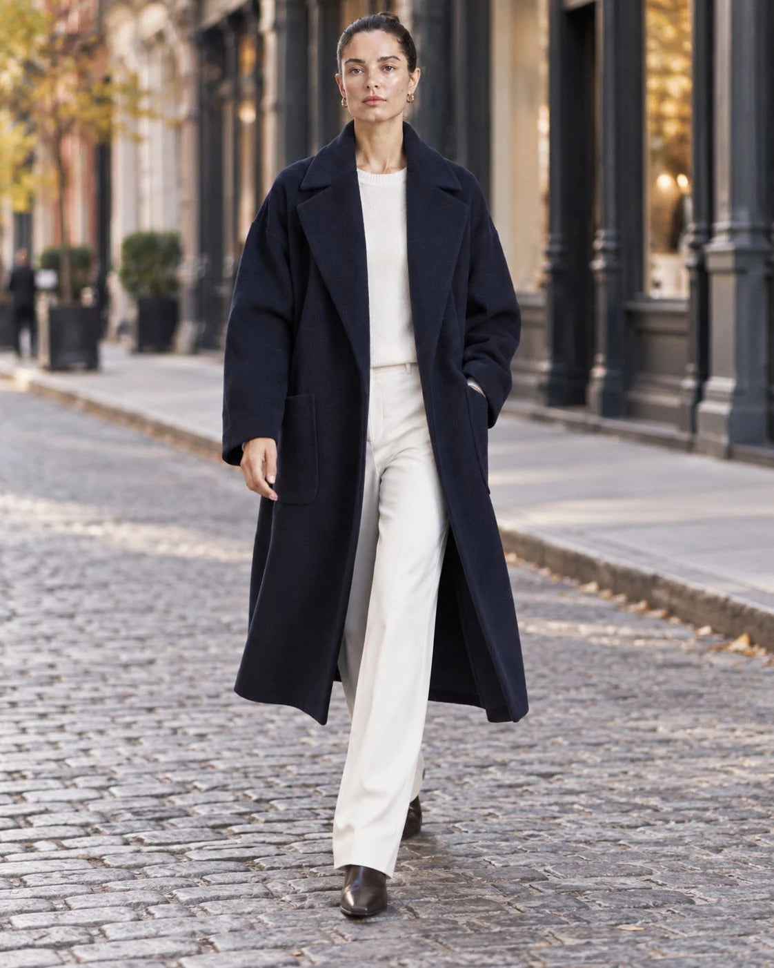 Highland Wool Relaxed-Fit Longline Coat