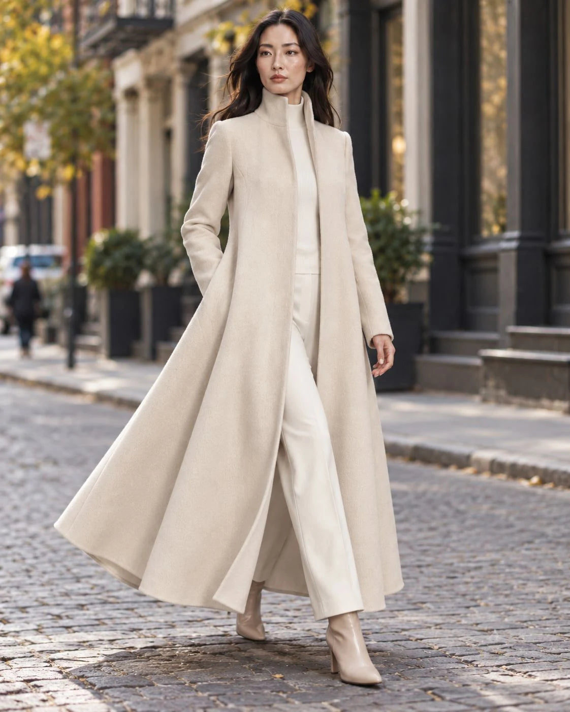 Everglade Wool Fit-and-Flare Coat